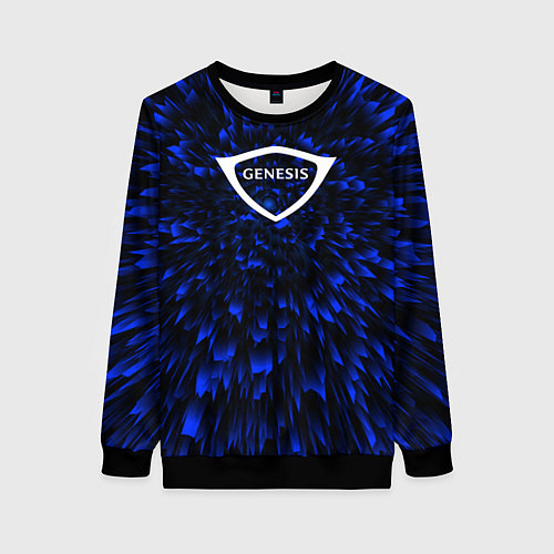 Женский свитшот Genesis blue energy / 3D-Черный – фото 1