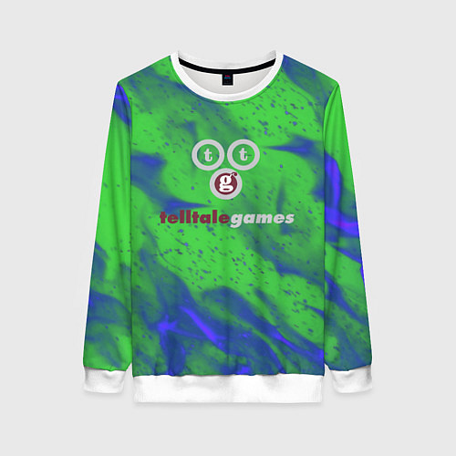 Женский свитшот Telltale games flame / 3D-Белый – фото 1