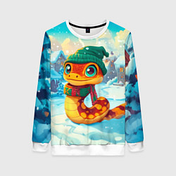 Женский свитшот Змейка в сказочном городе