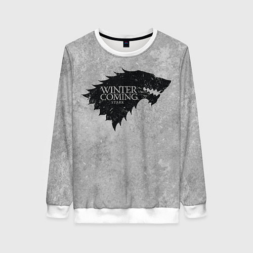 Женский свитшот Старк зима близко игра престолов / 3D-Белый – фото 1