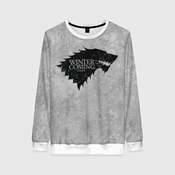 Свитшот женский Старк зима близко игра престолов, цвет: 3D-белый
