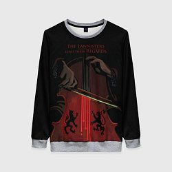 Свитшот женский The Lannister send their Regards game of thrones, цвет: 3D-меланж