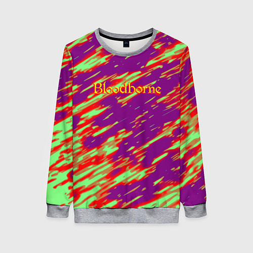 Женский свитшот Bloodborne огненные искры / 3D-Меланж – фото 1