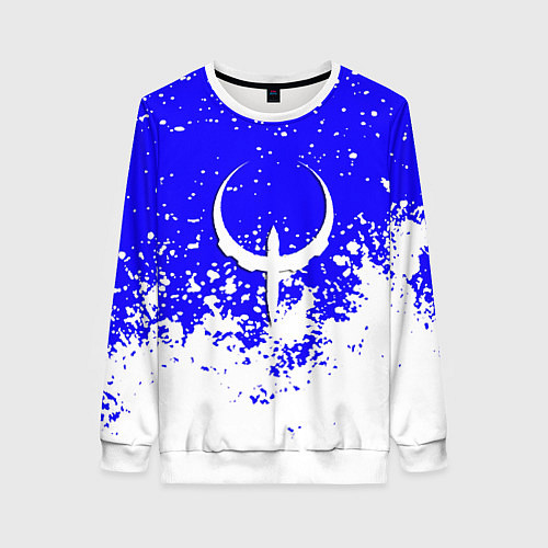 Женский свитшот Quake краски брызги / 3D-Белый – фото 1