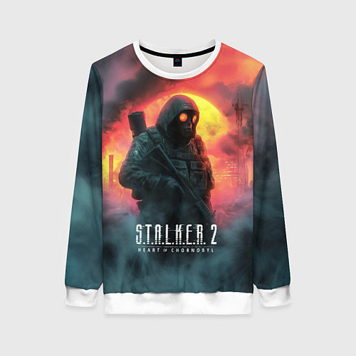 Женский свитшот Stalker 2 радиоактивный фон / 3D-Белый – фото 1