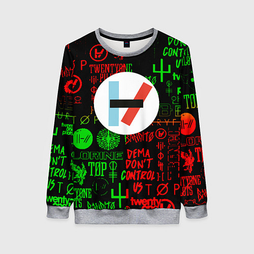 Женский свитшот Twenty one pilots music steel / 3D-Меланж – фото 1