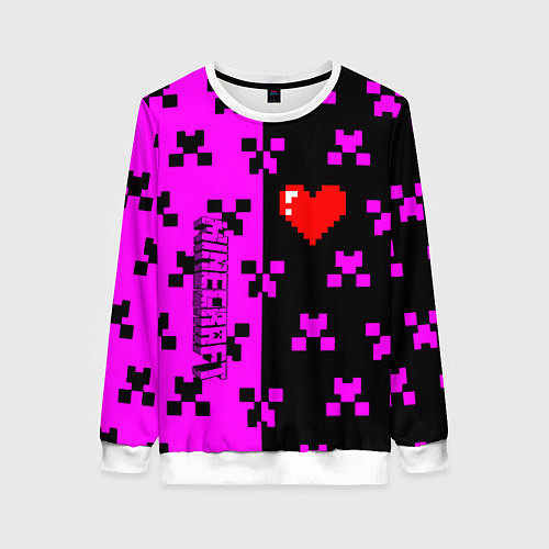 Женский свитшот Minecraft love game / 3D-Белый – фото 1