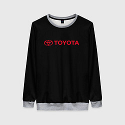 Женский свитшот Toyota red logo auto