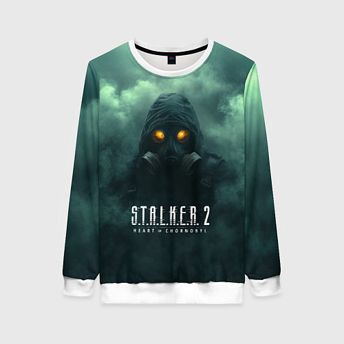 Женский свитшот Stalker в тумане / 3D-Белый – фото 1