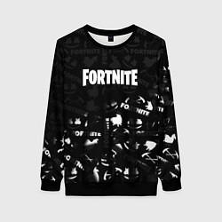 Женский свитшот Fortnite pattern black