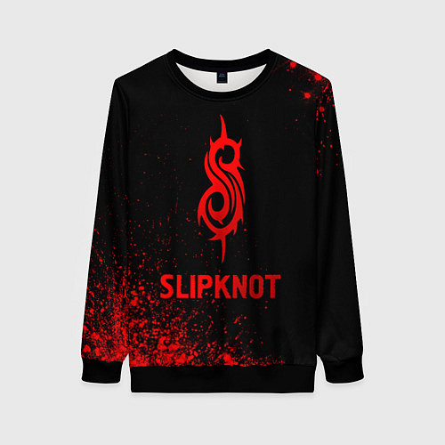 Женский свитшот Slipknot - red gradient / 3D-Черный – фото 1