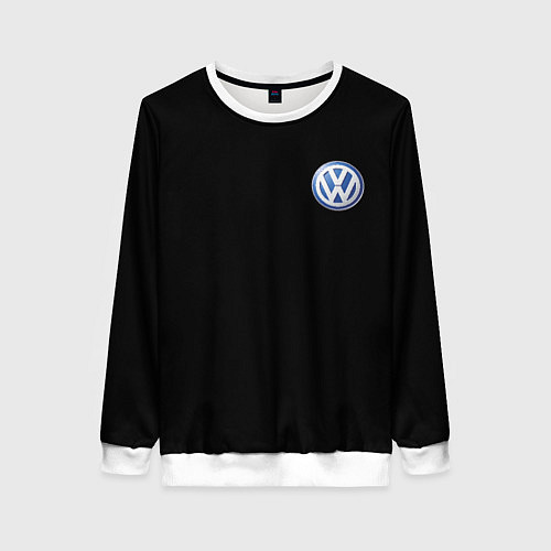 Женский свитшот Volkswagen logo auto / 3D-Белый – фото 1
