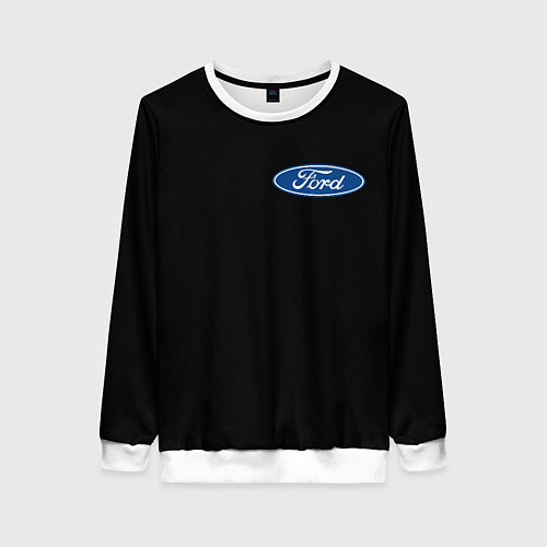Женский свитшот FORD logo auto / 3D-Белый – фото 1