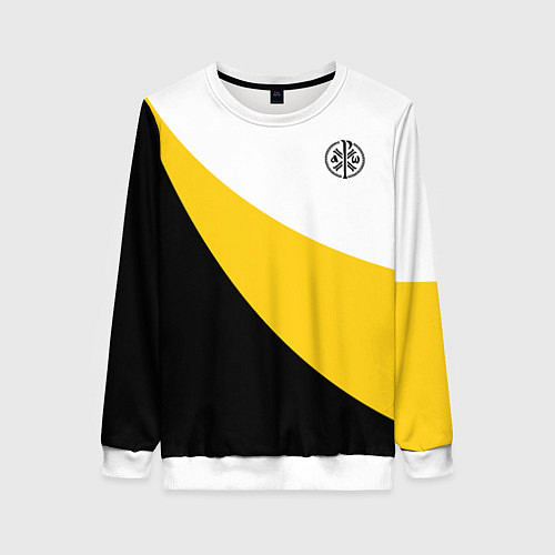 Женский свитшот Мы русские с нами Бог малый черный кцк Николай II / 3D-Белый – фото 1