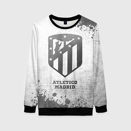 Женский свитшот Atletico Madrid - white gradient / 3D-Черный – фото 1