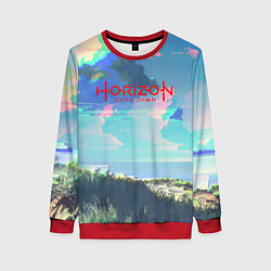 Свитшот женский Horizon: Zero Dawn game steel, цвет: 3D-красный