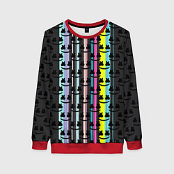 Свитшот женский Marshmello dj pattern line, цвет: 3D-красный