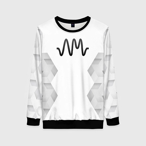 Женский свитшот Arctic Monkeys white poly / 3D-Черный – фото 1