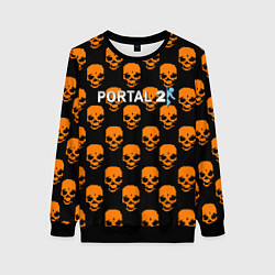 Женский свитшот Portal skull pattern