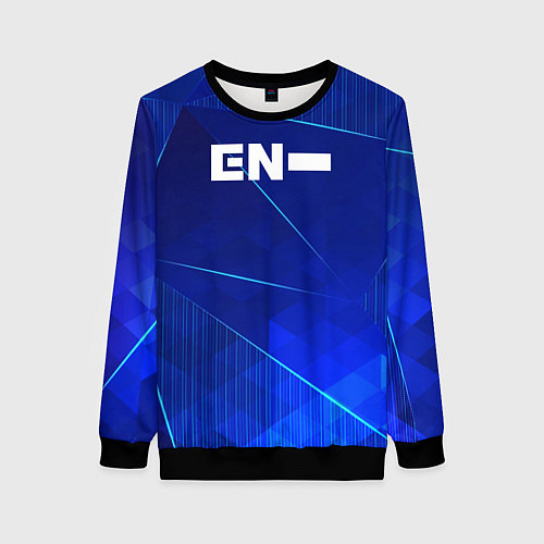 Женский свитшот Enhypen blue poly / 3D-Черный – фото 1