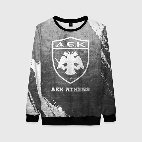 Женский свитшот AEK Athens - grey gradient / 3D-Черный – фото 1