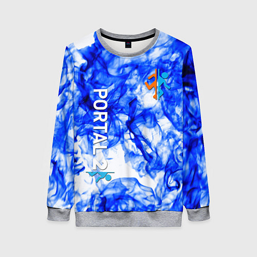 Женский свитшот Portal 2 flame blue / 3D-Меланж – фото 1