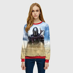 Свитшот женский Дин Джарин - Мандалорец, цвет: 3D-красный — фото 2