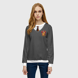 Свитшот женский Форма Гриффиндора, цвет: 3D-белый — фото 2