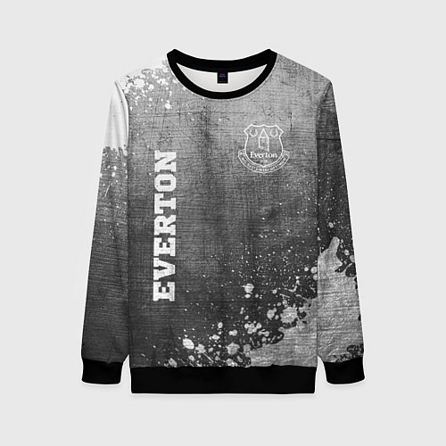 Женский свитшот Everton - grey gradient вертикально / 3D-Черный – фото 1