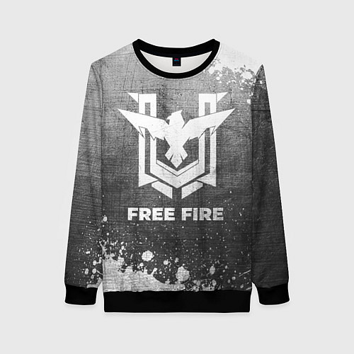 Женский свитшот Free Fire - grey gradient / 3D-Черный – фото 1