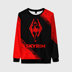 Женский свитшот Skyrim - red gradient