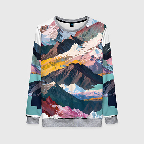 Женский свитшот Искусство гор / 3D-Меланж – фото 1