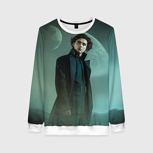 Женский свитшот Timothee Chalamet in the desert / 3D-Белый – фото 1