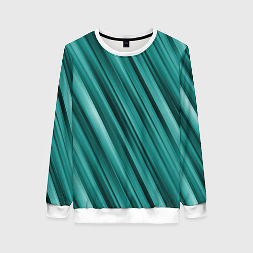 Женский свитшот Лазурные волны / 3D-Белый – фото 1