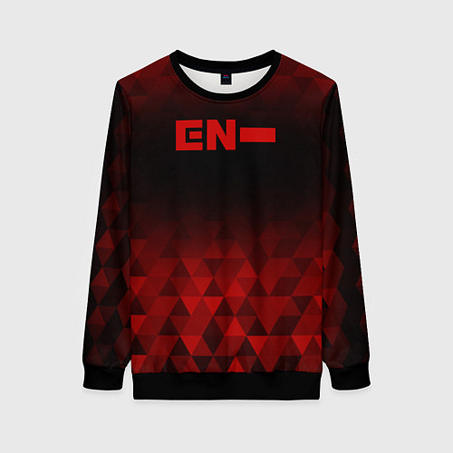 Женский свитшот Enhypen red poly / 3D-Черный – фото 1