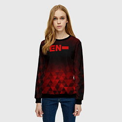 Свитшот женский Enhypen red poly, цвет: 3D-черный — фото 2