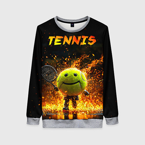 Женский свитшот Теннисный человечек / 3D-Меланж – фото 1