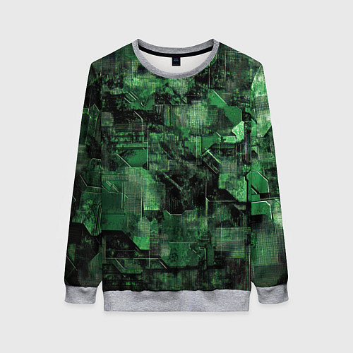 Женский свитшот Высокотехнологичный камуфляж / 3D-Меланж – фото 1