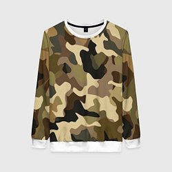 Свитшот женский Милитари камуфляж, цвет: 3D-белый