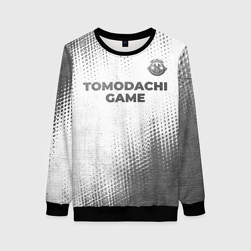 Женский свитшот Tomodachi Game - white gradient посередине / 3D-Черный – фото 1