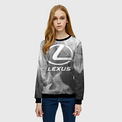 Свитшот женский Lexus - grey gradient, цвет: 3D-черный — фото 2
