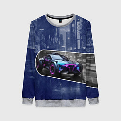 Женский свитшот Футуристичный автомобиль