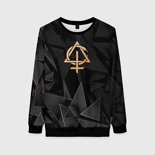 Женский свитшот Behemoth golden poly / 3D-Черный – фото 1