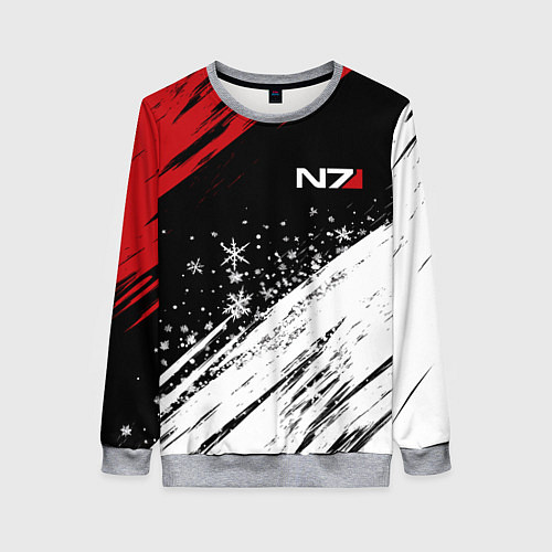 Женский свитшот Mass Effect - Merry Christmas / 3D-Меланж – фото 1