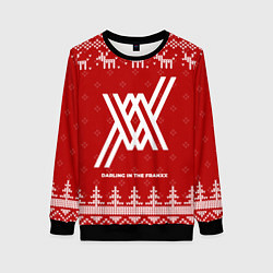 Женский свитшот Новогодний Darling in the FranXX с оленями
