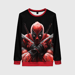 Свитшот женский Bloody Deadpool, цвет: 3D-красный