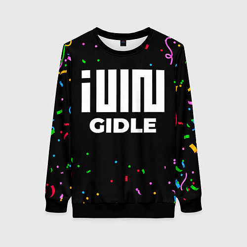 Женский свитшот Gidle конфети / 3D-Черный – фото 1