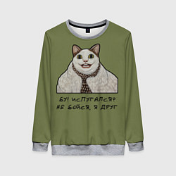 Женский свитшот Кот Бу - мем