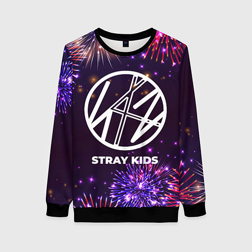 Женский свитшот Праздничный Stray Kids / 3D-Черный – фото 1