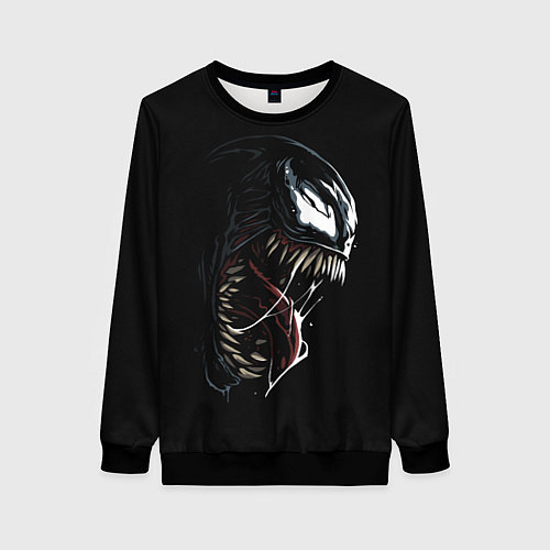 Женский свитшот Рёв Венома / 3D-Черный – фото 1